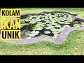 Kolam minimalis unik dihiasi bunga teratai