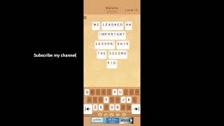 Cryptogram The Three Little Pigs Event Chapter 5 Level 12 Answers