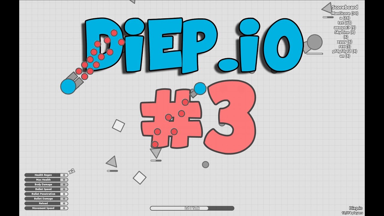 Diep.io | Machine gun Gameplay + MEGA FAIL [ENG]