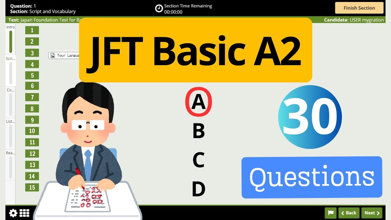 JFT Basic A2 Sample Test With Answers | Japanese Exam Practice #43