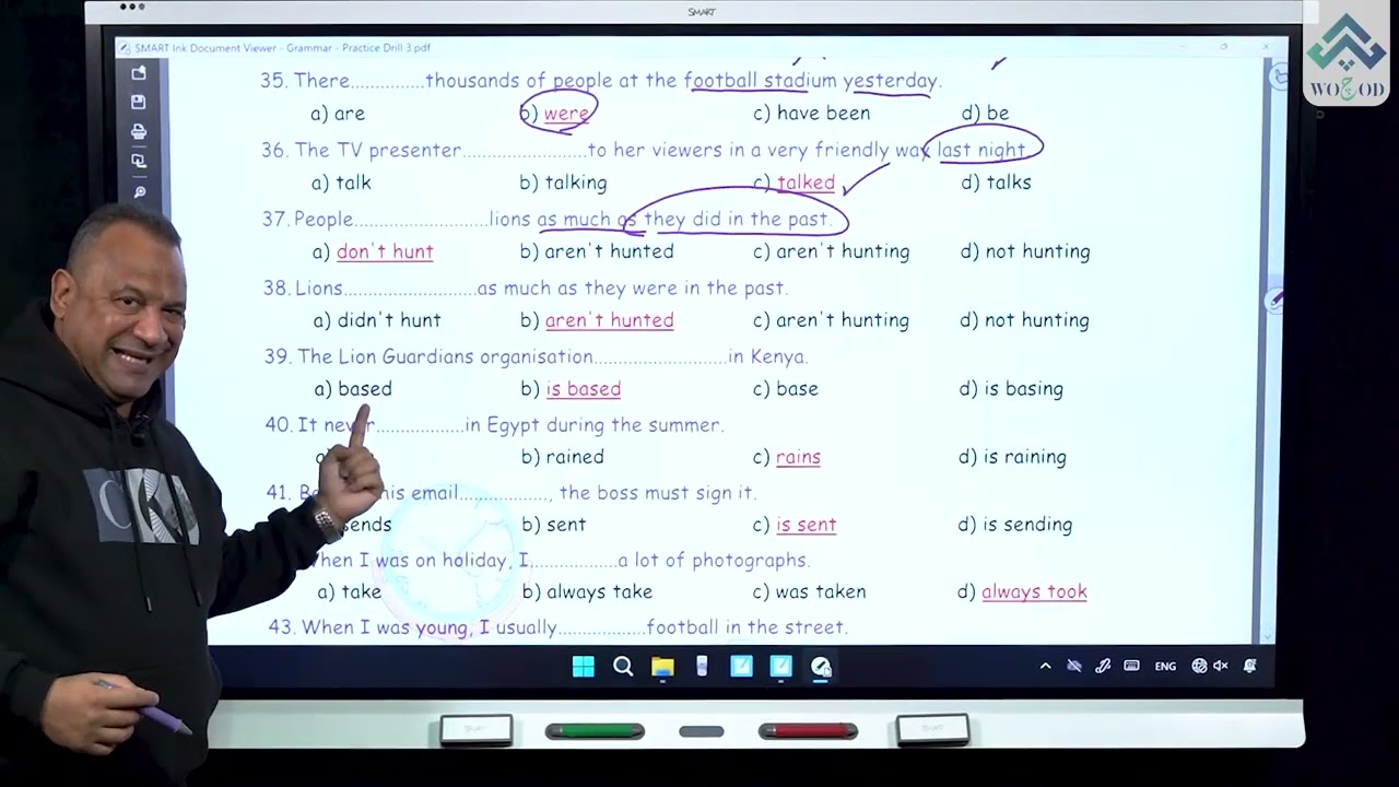 Feedback on Grammar Practice Drill 3 - Senior 1 - Session 3