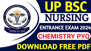 🔴Chemistry for bsc nursing entrance exam 2024|Abvmu cnet bsc nursing previous year paper