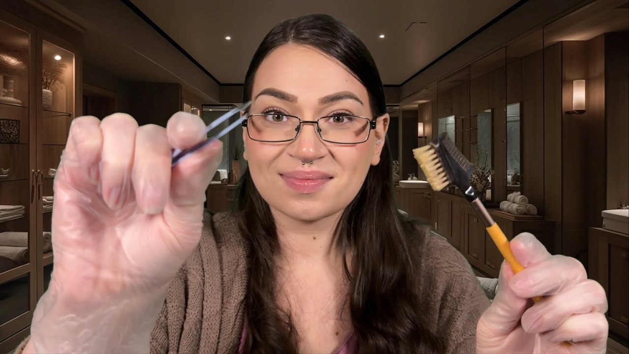 ASMR Giving You the Perfect Eyebrows | Soft Spoken to Whisper Roleplay