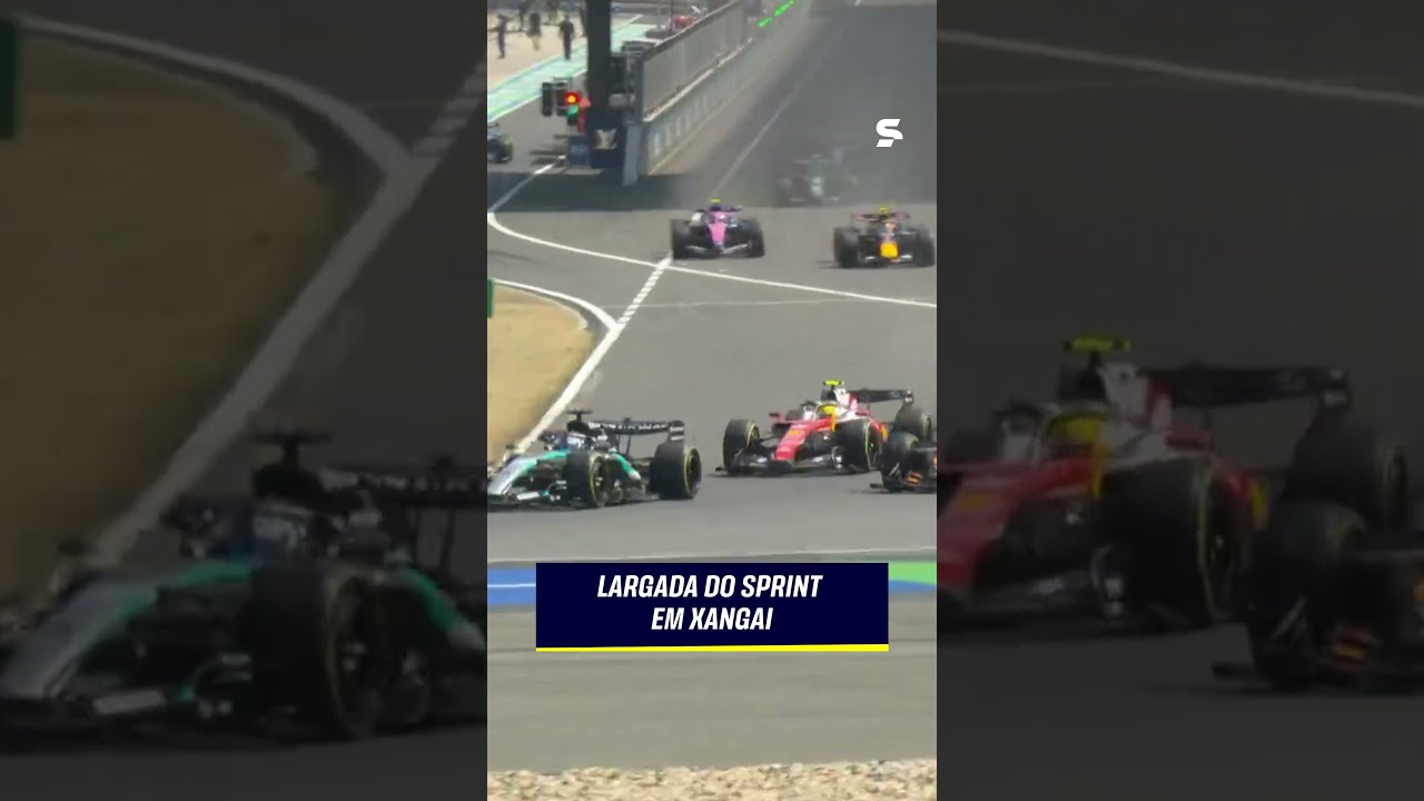 LARGADA FRENÉTICA NA CORRIDA SPRINT NO GP DA CHINA | #shorts | sportv