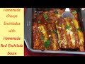 HOW TO MAKE CHEESE ENCHILADAS WITH MY EASY HOMEMADE ENCHILADA RED SAUCE