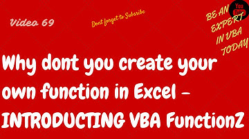 Learn Excel- Video 69 - VBA Function - Avoid Text and sum numbers only
