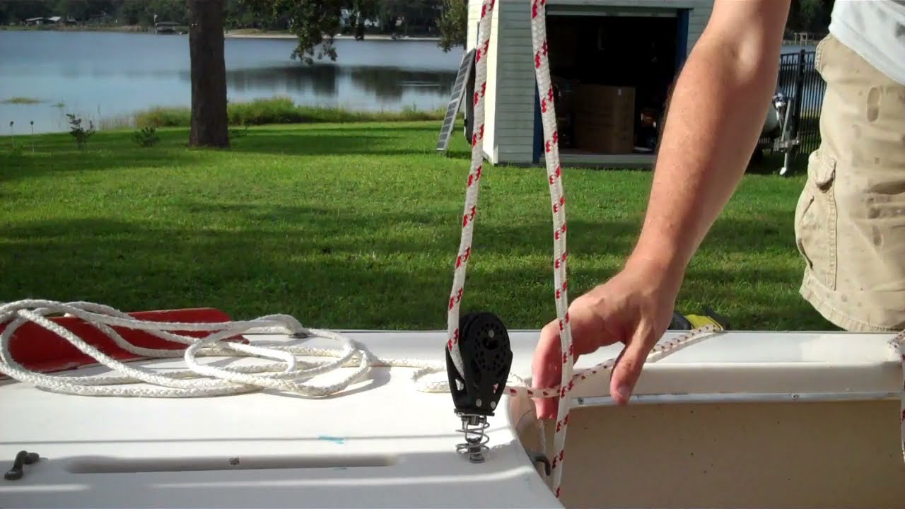 sunfish sailboat ratchet block