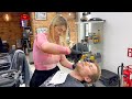 ASMR I Got A QUICK And CLEAN SHAVE From Polish Lady Barber Natalia