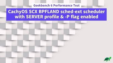 Geekbench 6 Perf Test of CachyOS SCX BPFLAND sched-ext scheduler w/ SERVER profile & -P flag enabled