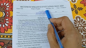 class 8 english 2nd unit test question paper 2025 | class 8 english 2nd unit test suggestion 2025