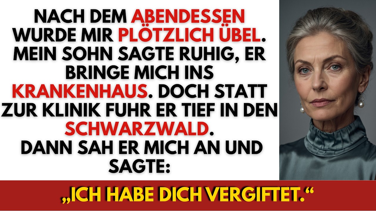 Mein Sohn vergiftete mich und ließ mich sterbend auf einem Waldweg zurück