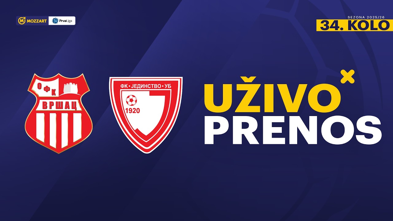 OFK Vršac- Jedinstvo Mozzart Bet Prva liga Srbije 2025/26 34. Kolo
