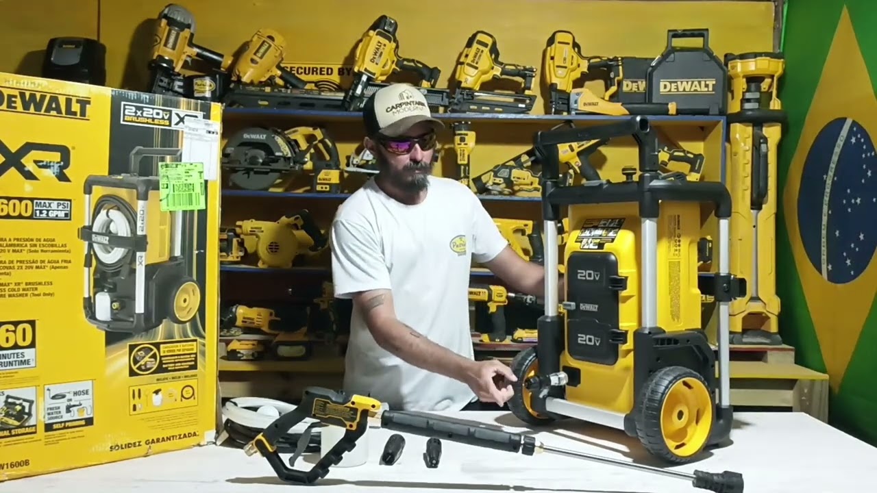 Lançamento da Dewalt DCPW1600 Lavadora de alta pressão 1600psi 2x20v Max XR Brushileess Dewalt 