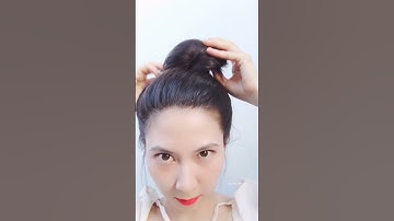 cách búi tóc củ tỏi hàn quốc #shorts