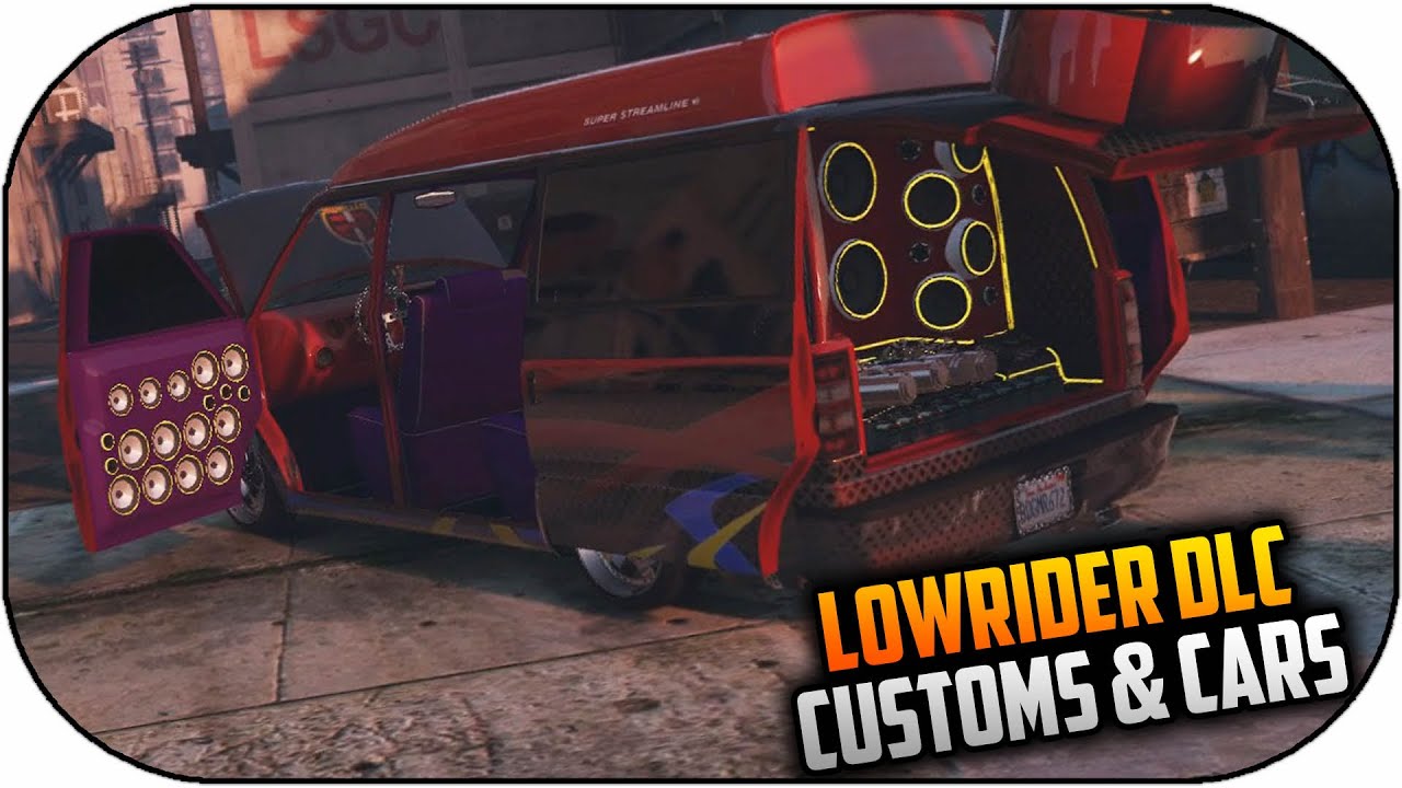 GTA 5 Lowriders DLC NEW INSANE Customizations,Speaker Setup Moonbeam
