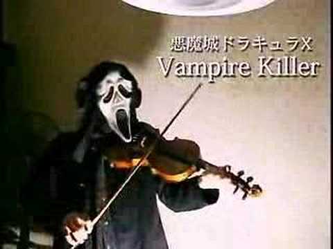 played with violin　"Vampire Killer"　[Castlevania]