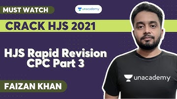 HJS Rapid Revision CPC Part 3 | PCSJ | Faizan Khan | Unacademy Judiciary