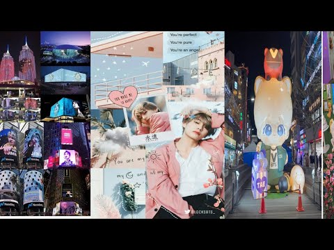 When"Winter bear"was played for Taehyung's Birthday Project on Burj Khalifa🎂🎈#happybirthdaytaehyung