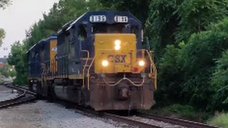 [CSX]8196 EMD SD40-2 YN4 Ex-SBD-Ex-L&N 2564 GP38-2 Ex-SBD-Ex-L&N Y105-03 Runs To Fortbragg