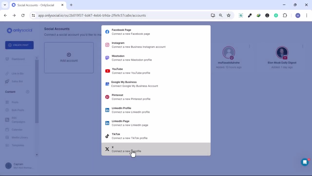 How To Connect X Twitter Profile On OnlySocial YouTube How To Connect X Twitter Profile On OnlySocial YouTube