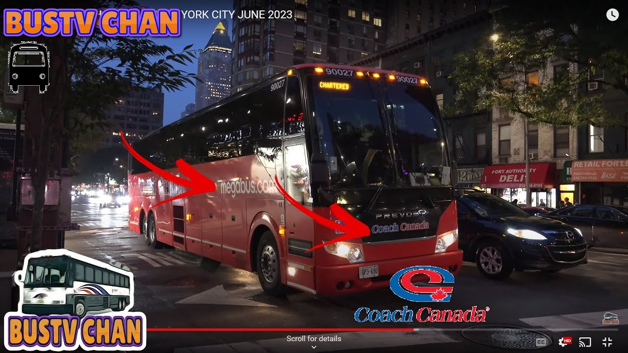 CANADIAN COACH BUSES IN NEW YORK CITY JUNE 2023