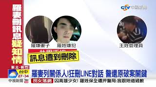 羅妻列關係人!狂刪LINE對話 警還原破案關鍵│中視新聞 20200901