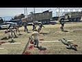 GTA 5 - Franklin, Lamar, Michael, Trevor, Ron and Wade's FIVE STAR COP BATTLE/ESCAPE