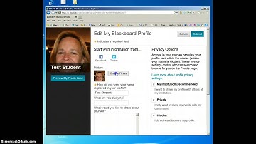 Updating My Blackboard Profile