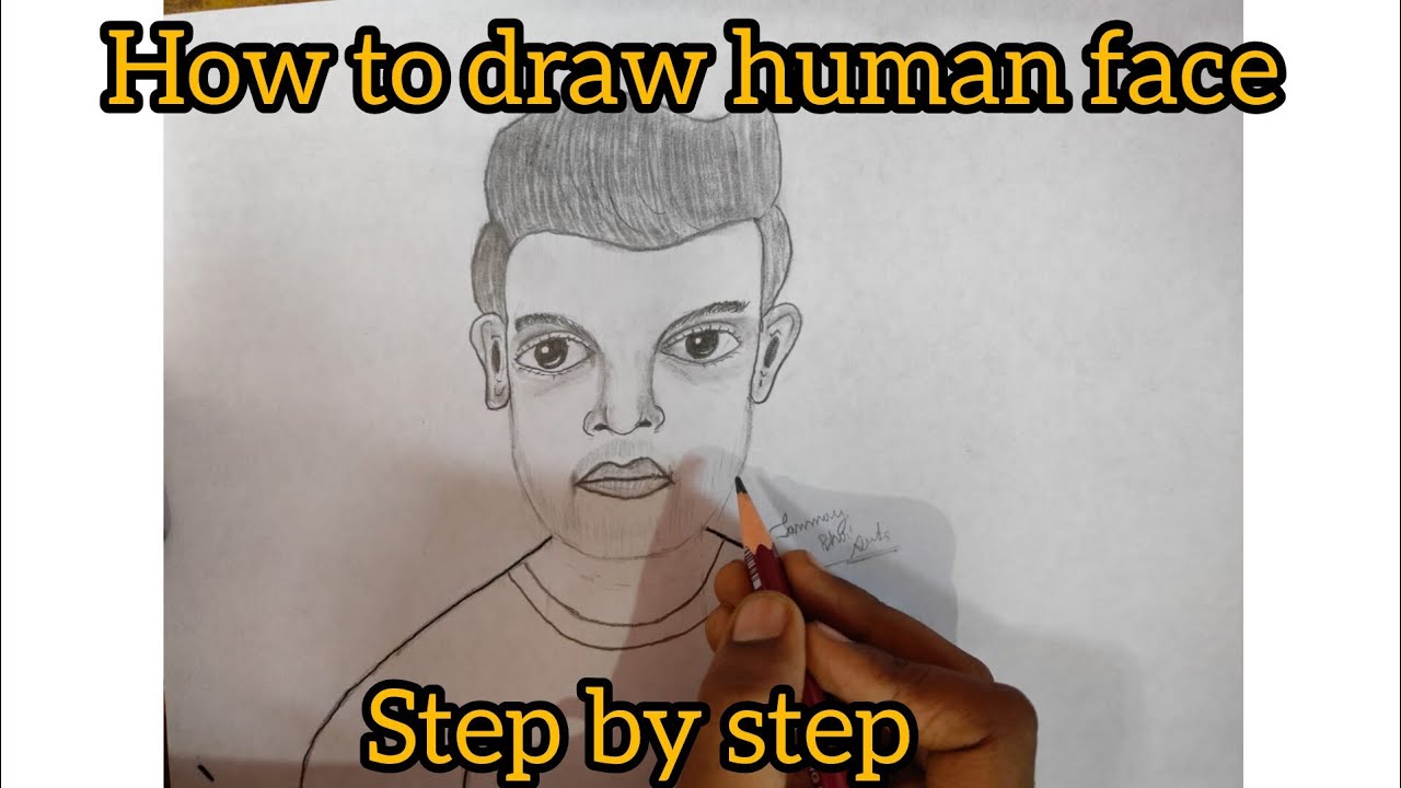 How to draw human face step by step - YouTube