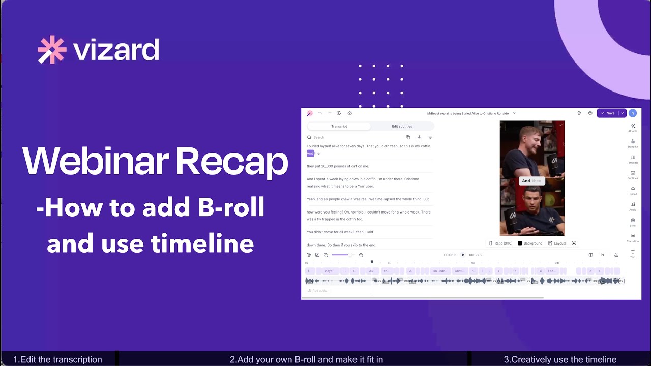Webinar Recap: AI B-Rolls & Timeline Editing in Vizard
