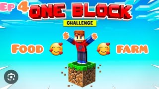 playing one block making food farm ep=4😍🥰 (#minecraft #game #trending #gameplay)