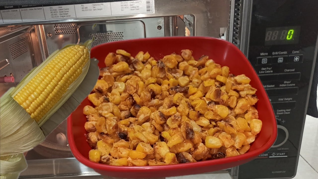 Crispy Corn Recipe in Microwave Oven without Oil Oil Free Crispy Corn