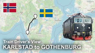 CABVIEW: Karlstad to Gothenburg  with the Rc6 locomotive