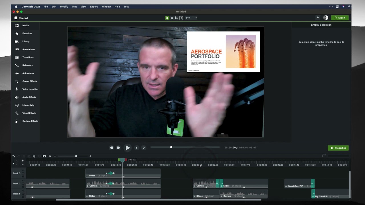 Switching Picture in Picture Views in Camtasia 2021 (and above)