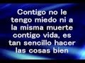 Contigo -Letra- Calibre 50