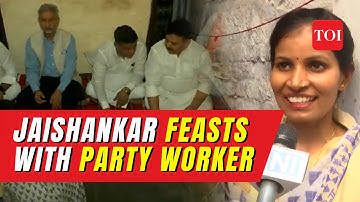 Varanasi: S Jaishankar enjoys home-cooked breakfast with Dalit booth president’s residence