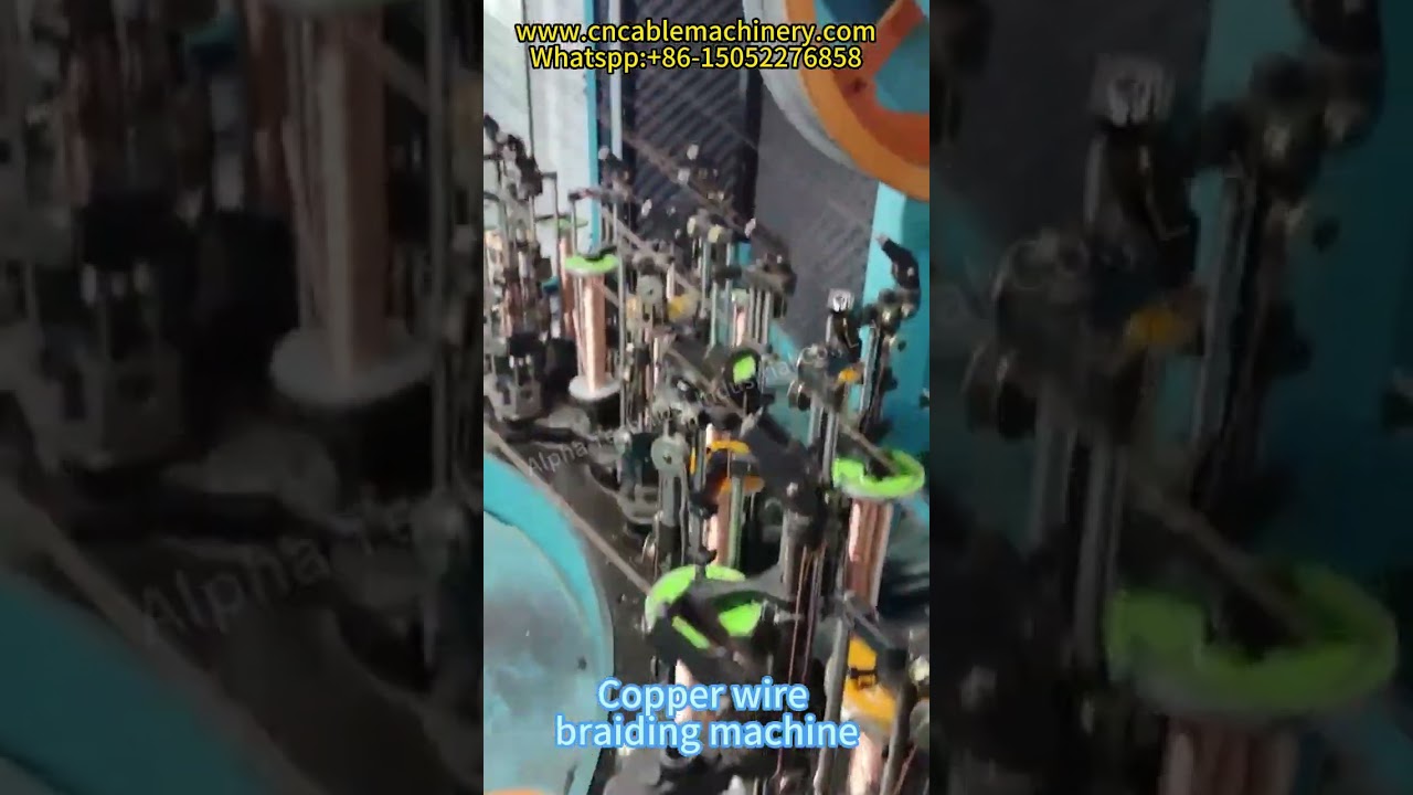 Copper wire braiding machine for wire and cable making