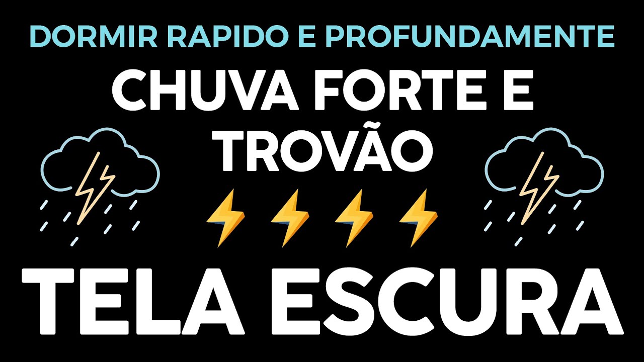 Barulho de Chuva Relaxante para Dormir e Aliviar a Insônia 😴 Som de Chuva e Trovoadas no Telhado