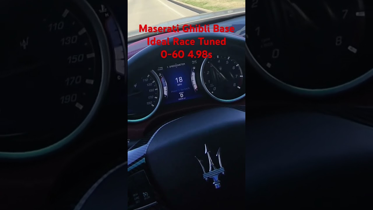Maserati Ghibli Base 0-60 TUNED Ideal Race vs STOCK 