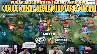 Reaksi streamer super epicomback evos lawan rbl combo mahal alfha, minotor & ntan game3 #mplids13