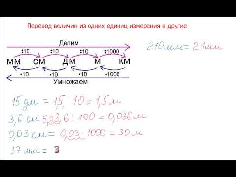 Перевод величин в другие единицы измерения 5 класс видеоурок