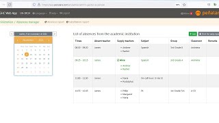 Absences manager teacher profile screenshot 1