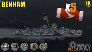 Benham 5 Kills & 78k Damage | World of Warships Gameplay