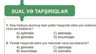 İnformatika 2 Sinif Səhifə 28 - Sual Və Tapşırıqlar