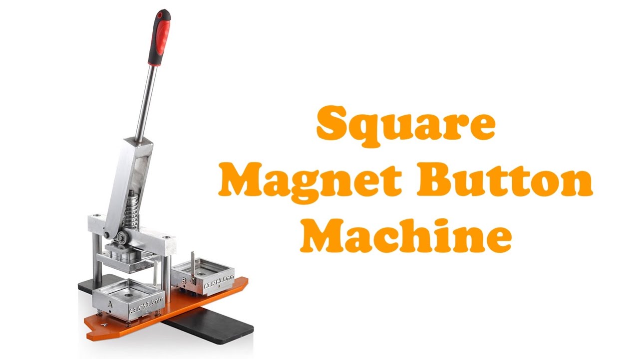 How to make Square Magnet and Pin Button with a manual machine. 