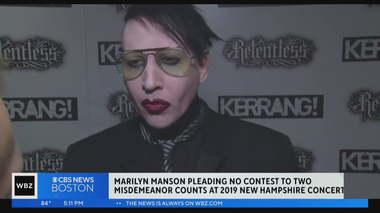 Marilyn Manson pleading no contest to blowing his nose on videographer
