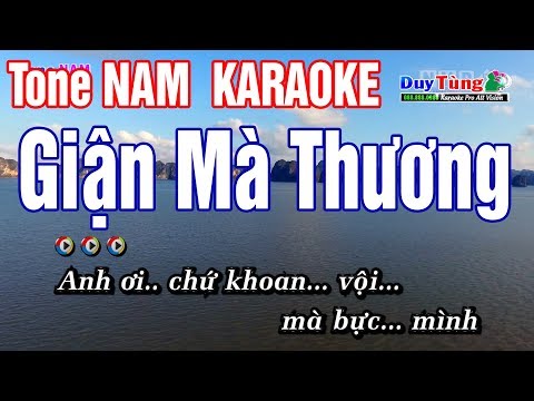 Giận Mà Thương( Hò Ví Dặm ) karaoke Tone Nam - Nhạc Sống Duy Tùng