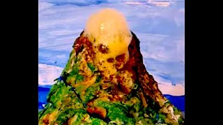 Science Project idea, Mysterious skull erupts from Volcano, can you see it?