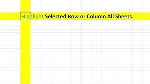 Highlight Selected Row or Column All Sheet #excel #excelvba #msexcel #tepsavenn #vba