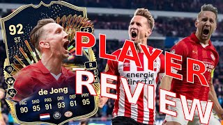 92 LUUK DE JONG TEAM OF THE SEASON PLAYER REVIEW | CRAZY SHOTPOWER! | EA FC24 ULTIMATE TEAM